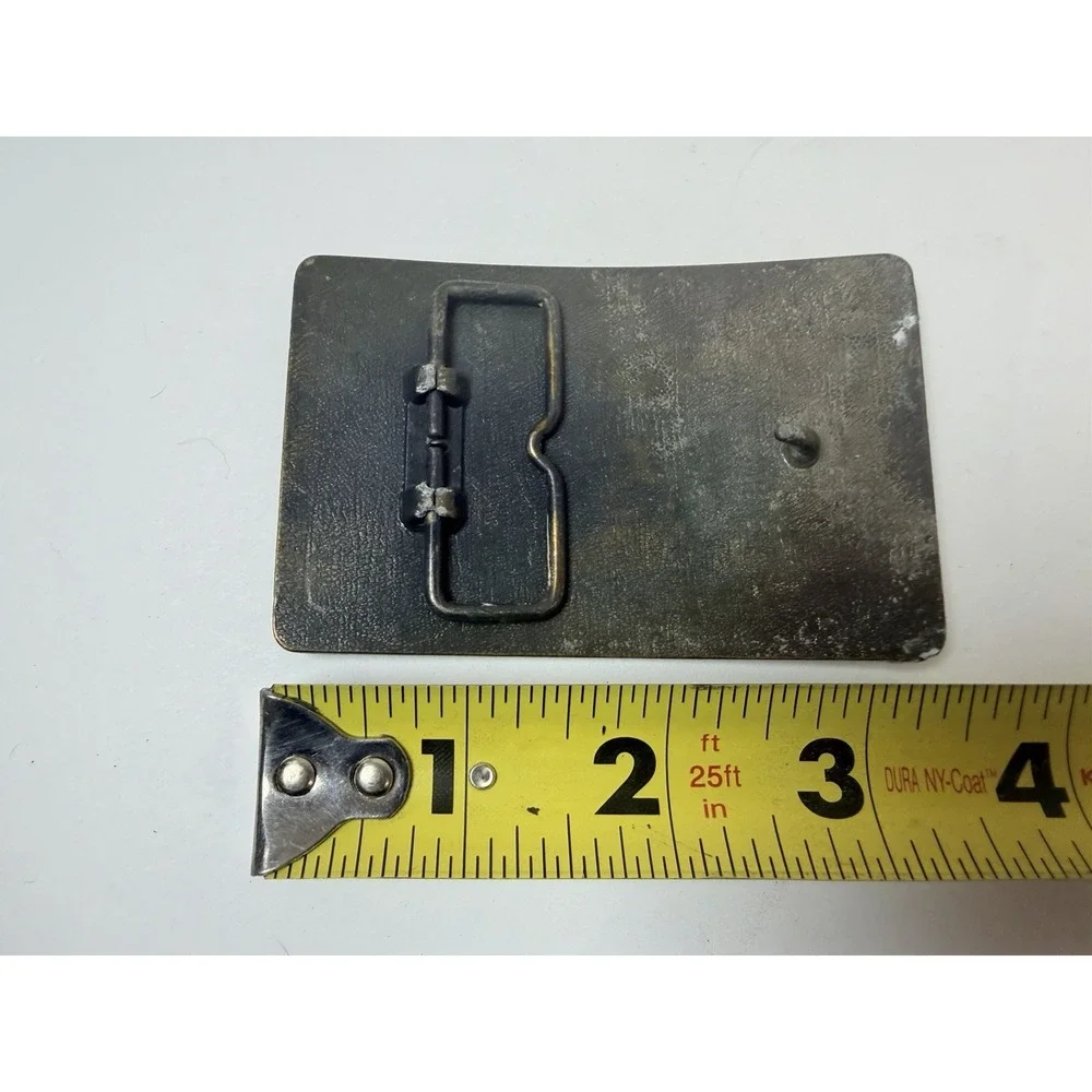 Black Powder Rifle Bag‎ Flask Vintage Metal Belt Buckle